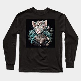 Sphynx Enchanted Rose Fantasy Long Sleeve T-Shirt